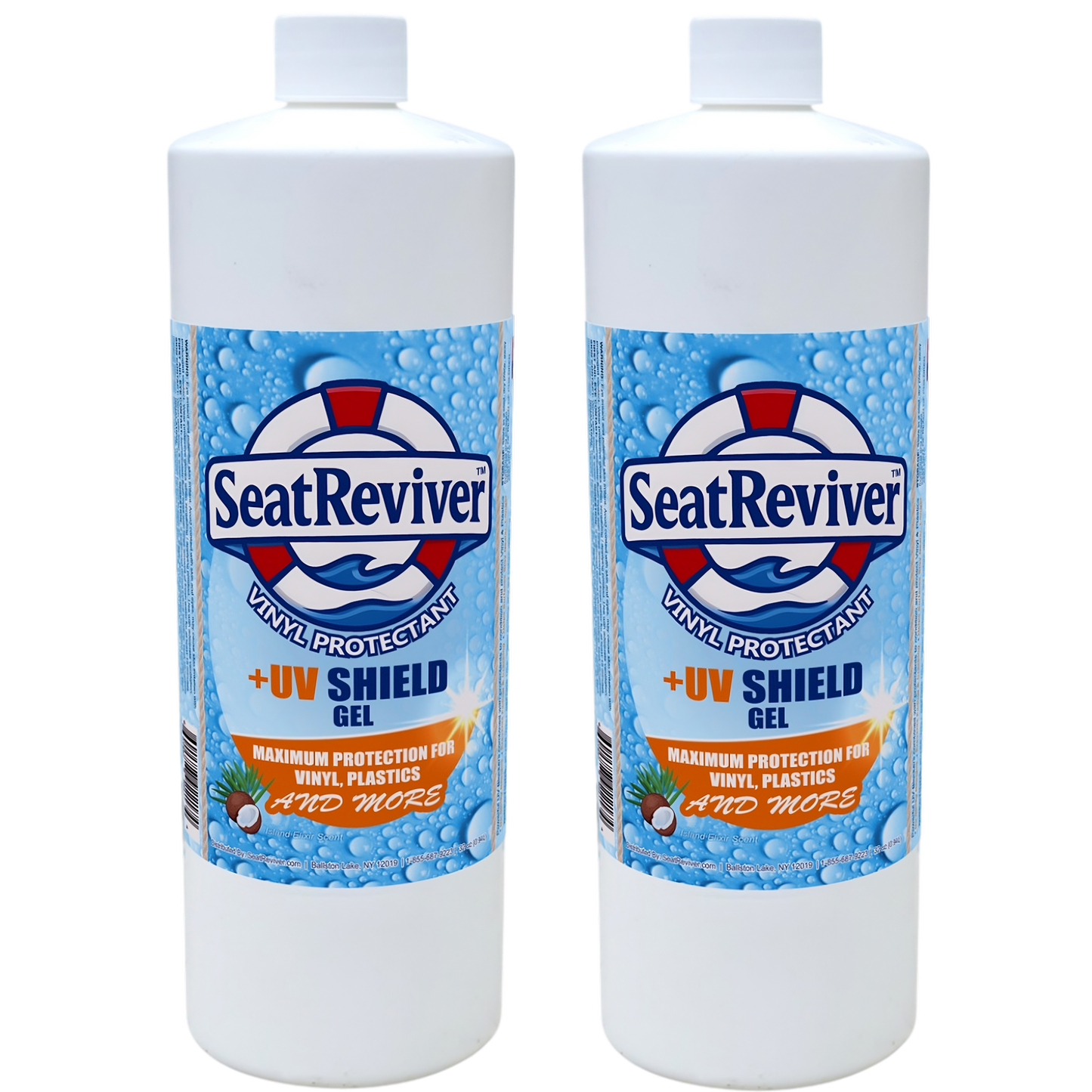 Seat Reviver® Marine Vinyl Protectant +UV Shield & Residual Bleach Neutralizer | For Boat Seats, Vinyl & Plastics