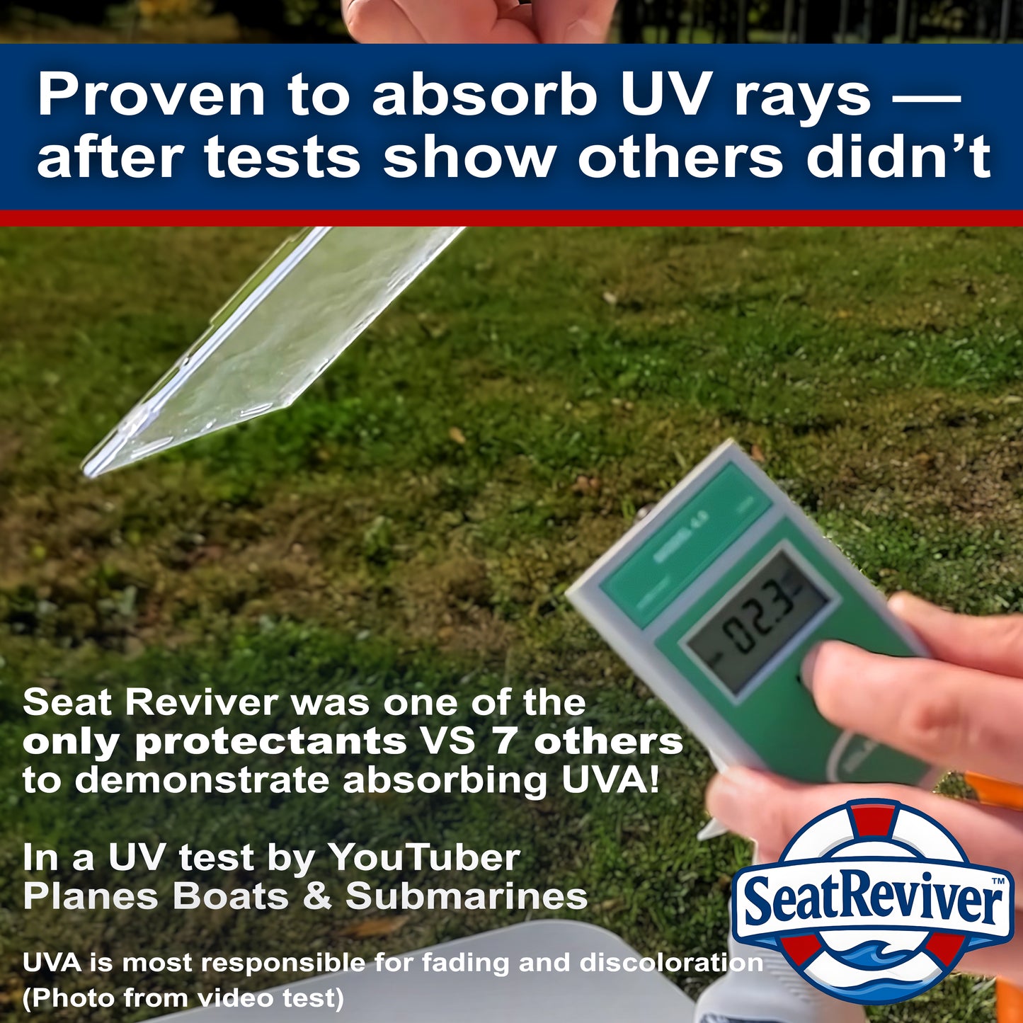 Seat Reviver™ Boat Seat Restore & Protect Kit | Mildew Remover + UV Protectant Gel for Vinyl, Plastics & More