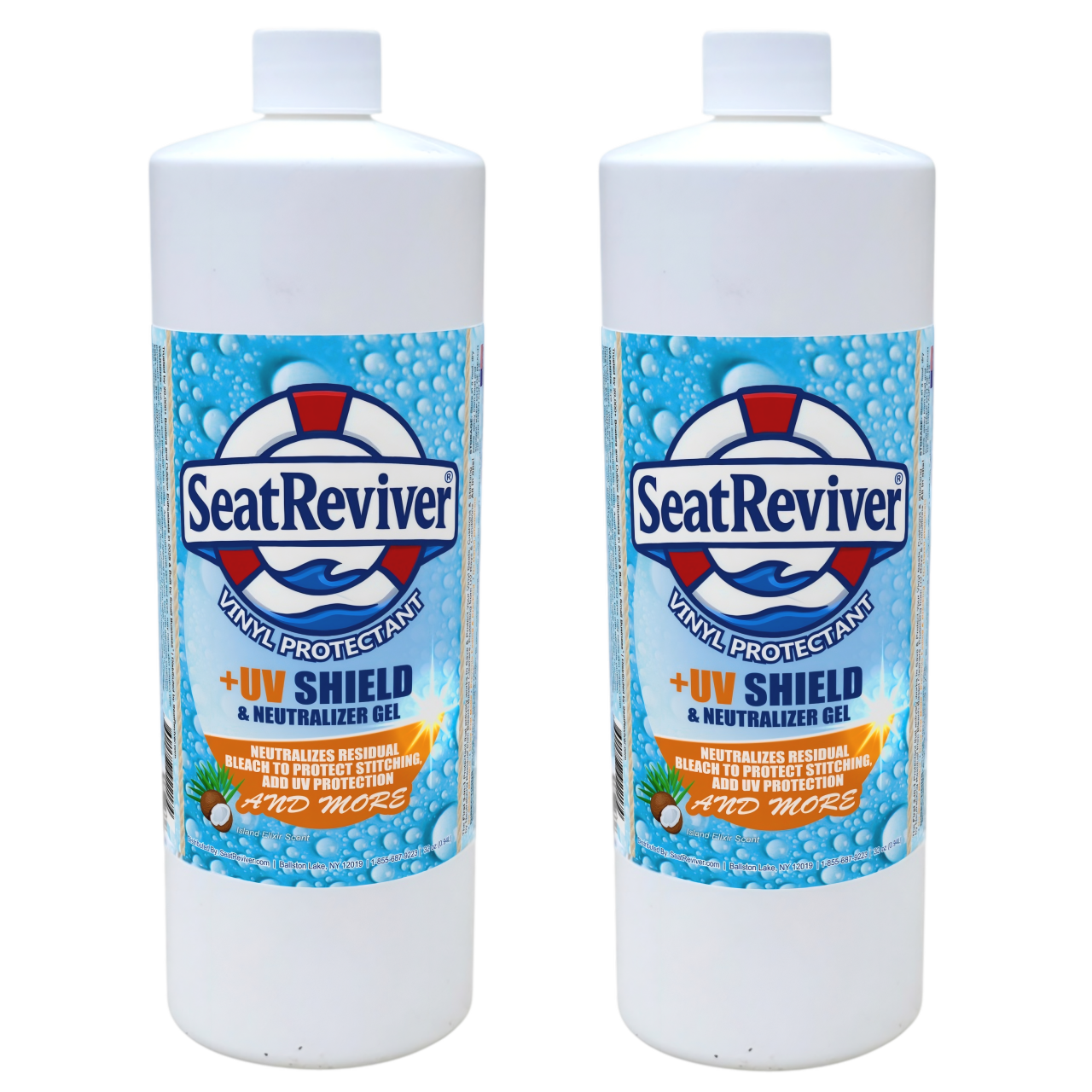 Seat Reviver® Marine Vinyl Protectant +UV Shield & Residual Bleach Neutralizer | For Boat Seats, Vinyl & Plastics