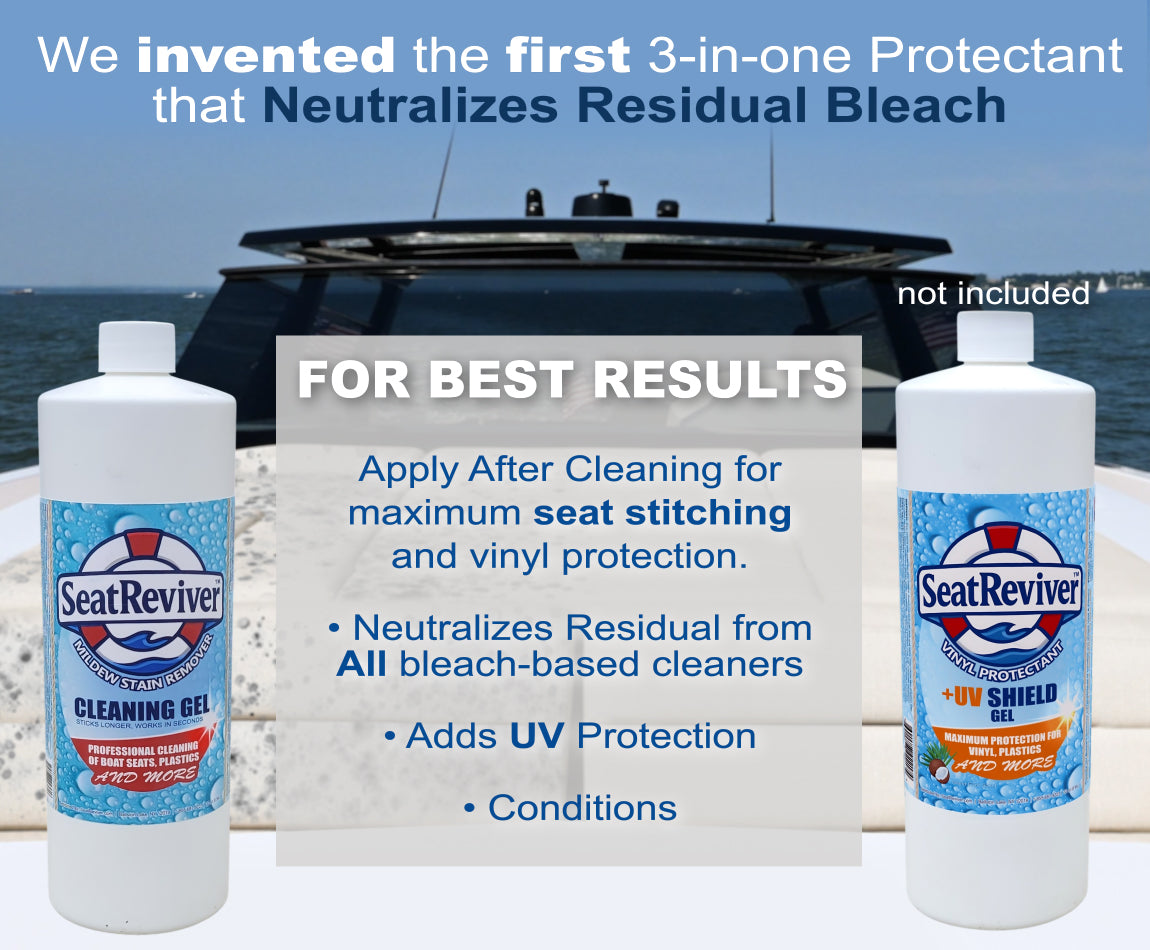 Seat Reviver® Marine Mildew Stain Remover Cleaning Gel | For Boat Seats, Vinyl & Plastics