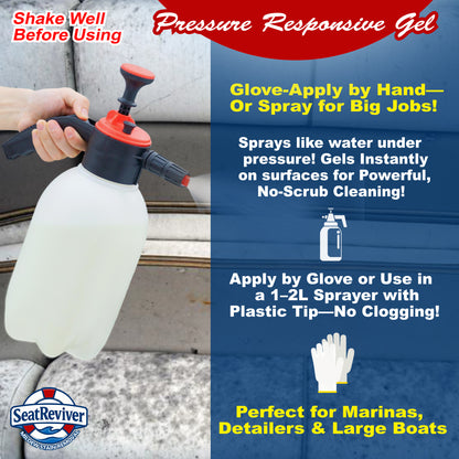 Seat Reviver™ Mildew Stain Remover Cleaning Gel | For Boat Seats, Vinyl & Plastics