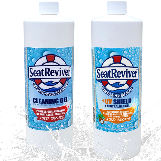 Seat Reviver® Care Kit | Mildew Remover + UV Protectant & Neutralizer Gel for Vinyl, Plastics & More
