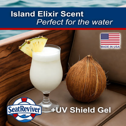 Seat Reviver™ Vinyl Protectant +UV Shield Gel | For Boat Seats, Vinyl, Plastics and Leather